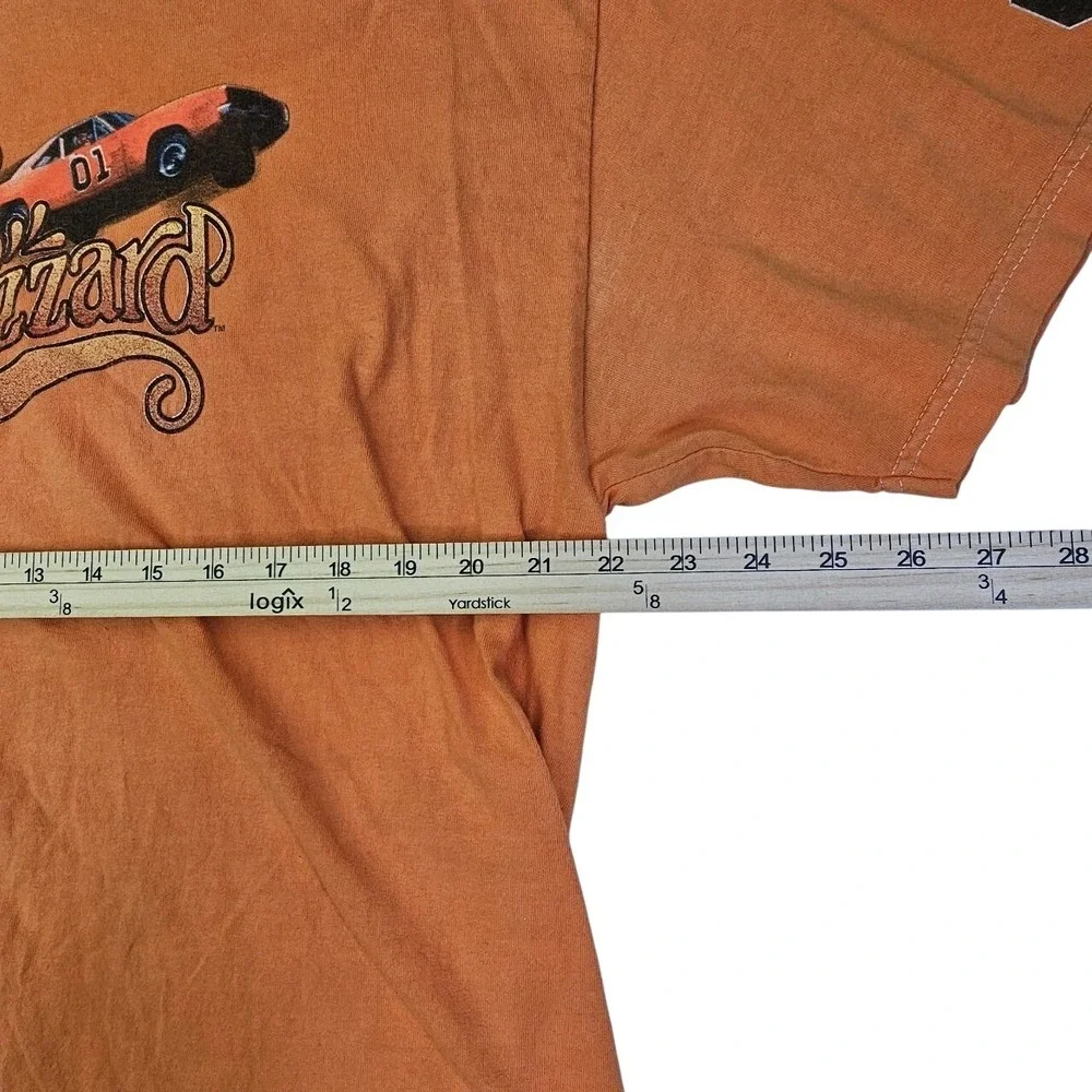 Dukes of Hazzard General Lee 01 Graphic T-Shirt Mens Orange Short Sleeve XL - Picture 8 of 9